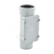 Ревизия PP-MD прямоугольная крышка на 4-х болтах бесшумная светло-серая Skolan Safe SKRE Дн 135 (DN125) б/нап в/к Ostendorf 336600