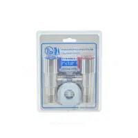 Комплект кранов бытовых угловых G1/2" Ру10 НР флажок керамическая кран-букса с отражателем RM-L ATS-1212-2