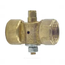 Кран для манометра 3-ходовой латунь 11б18бк Ду 15 Ру16 ВР G1/2"-М20х1,5 без рукоятки без фланца ВИПРА КПТ 3.00.00