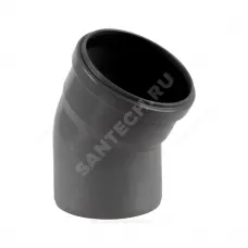 Отвод НПВХ серый Дн 110х15гр б/нап в/к Хемкор 2391075
