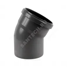 Отвод НПВХ серый Дн 110х15гр б/нап в/к Хемкор 2391075