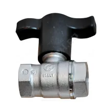 Кран шаровой латунь хром R251TH Ду 10 Ру42 ВР с Т-рукояткой красной удлиненная ручка Giacomini R251X052