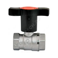 Кран шаровой латунь хром R251TH Ду 10 Ру42 ВР с Т-рукояткой красной удлиненная ручка Giacomini R251X052