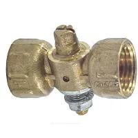 Кран для манометра 3-ходовой латунь 11б18бк(у)1 Ду 15 Ру16 ВР G1/2"-М20х1,5 без рукоятки без фланца Пензапромарматура 021011200