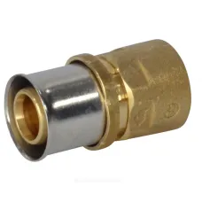 Муфта для МП/PE-X труб латунь пресс Дн 16х3/4" ВР RM109 Giacomini RM109Y043
