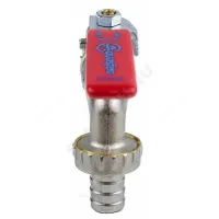 Кран шаровой водоразборный латунь со штуцером 1019 Euro Ду 20 Ру16 НР/штуц G3/4" рычаг L=141мм Aquasfera 1019-02.