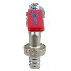 Кран шаровой водоразборный латунь со штуцером 1019 Euro Ду 15 Ру16 НР/штуц G1/2" рычаг L=133мм Aquasfera 1019-01.