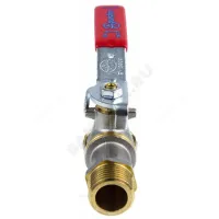 Кран шаровой водоразборный латунь со штуцером 1019 Euro Ду 20 Ру16 НР/штуц G3/4" рычаг L=141мм Aquasfera 1019-02.