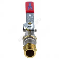 Кран шаровой водоразборный латунь со штуцером 1019 Euro Ду 15 Ру16 НР/штуц G1/2" рычаг L=133мм Aquasfera 1019-01.