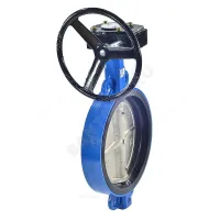 Затвор дисковый поворотный чугун Ду 200 Ру10/16 межфл с редуктором диск чугун манжета EPDM RMCX