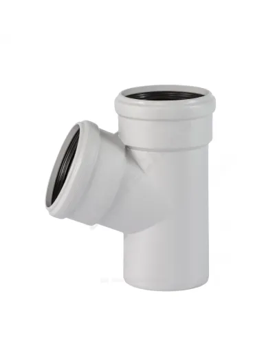 Тройник PP-MD бесшумный светло-серый Skolan Safe SKEA Дн 110х110х67гр (DN110х110) б/нап в/к Ostendorf 335300