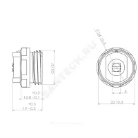 Кран Маевского ручной латунь Ду 15 Ру10 G1/2" НР с колпачком Ogint