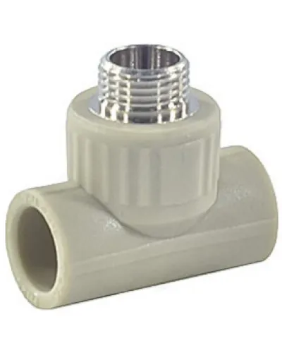 Тройник PP-R комбинированный серый Дн 32х3/4 НР VALFEX 10128132Г