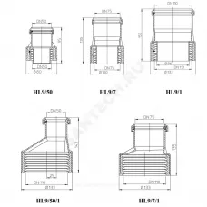 Переход PP-H Дн 110х100 б/нап ПП,НПВХ-чугун(сталь) HL 9/1