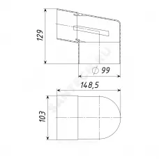 Отвод ПП для парапетной воронки Дн 100 65х100мм черный Татполимер ТП-89.100 100800194