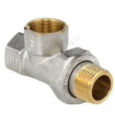 Тройник латунь никель Ду 15 (1/2") ВР/ВР/нак/гайка 9030 ГОСТ 32585-2013 Aquasfera 9030-01