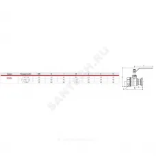 Кран шаровой латунь R285L Ду 25х40 Ру35 ВР/фл рычаг красный с выводом для насоса Giacomini R285LY001