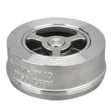 Клапан обратный нерж SS316 осевой Ду 100 Ру40 Тмакс=180 оС межфл диск нерж Benarmo