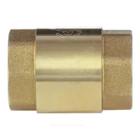 Клапан обратный латунь осевой 3001 Ду 15 Ру16 Тмакс=100 оС ВР 1/2" диск нейлон шток пластик Aquasfera 3001-01