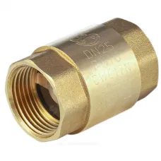 Клапан обратный латунь осевой 3001 Ду 15 Ру16 Тмакс=100 оС ВР 1/2" диск нейлон шток пластик Aquasfera 3001-01