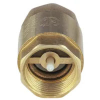 Клапан обратный латунь осевой 3001 Ду 15 Ру16 Тмакс=100 оС ВР 1/2" диск нейлон шток пластик Aquasfera 3001-01