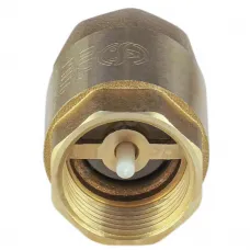 Клапан обратный латунь осевой 3001 Ду 15 Ру16 Тмакс=100 оС ВР 1/2" диск нейлон шток пластик Aquasfera 3001-01