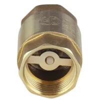 Клапан обратный латунь осевой 3001 Ду 15 Ру16 Тмакс=100 оС ВР 1/2" диск нейлон шток пластик Aquasfera 3001-01