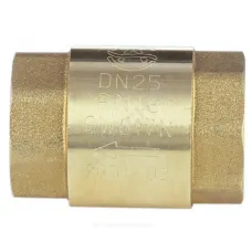 Клапан обратный латунь осевой 3001 Ду 15 Ру16 Тмакс=100 оС ВР 1/2" диск нейлон шток пластик Aquasfera 3001-01