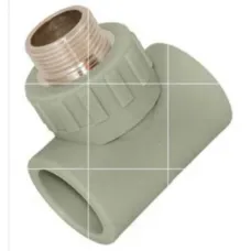 Тройник PP-R комбинированный серый Дн 25х1/2" НР для PP-R RTP (РосТурПласт) 10997