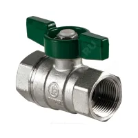 Кран шаровой латунь хром R251W Ду 25 Ру35 ВР бабочка зеленая Giacomini R251WX025