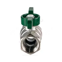 Кран шаровой латунь хром R251W Ду 25 Ру35 ВР бабочка зеленая Giacomini R251WX025