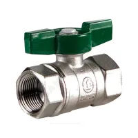 Кран шаровой латунь хром R251W Ду 10 Ру42 ВР бабочка зеленая Giacomini R251WX022