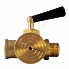 Кран для манометра 3-ходовой латунь 159 Ду 15 Ру16 ВР/НР G1/2" с рукояткой с фланцем Icma 90159AD05