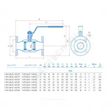 Кран шаровой сталь 11с67п Ду 32 Ру40 фл L=180мм полнопроходной Маршал Цф.00.1.040.032