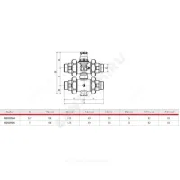 Клапан зональный латунь R292 Ду 20 НР G3/4" Giacomini R292Y004