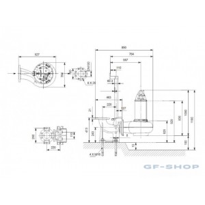 Насос канализационный GRUNDFOS SLV.80.80.170.2.52H.S.Q.N.51D