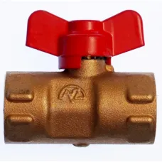 Кран для манометра шаровой латунь 11б27п(О)02 Ду 15 Ру16 ВР G1/2" с бабочкой без фланца Пензапромарматура 017011211