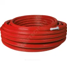 Труба PE-Xa/EVOH красная Дн 16х2,2 Ру10 Тмакс=95C в PE изоляции 6 мм бухта 100м РОС