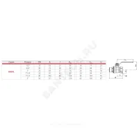 Кран шаровой латунь хром R854L Ду 20 Ру35 ВР/НР полнопроходной рычаг красный Giacomini R854LX024