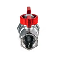 Кран шаровой латунь хром R259D Ду 25х32 Ру35 ВР/"американка" бабочка красная переходн Giacomini R259X008